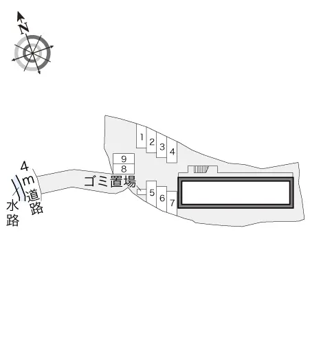 ★手数料０円★広島市安佐南区緑井　月極駐車場（LP）